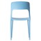Fabulaxe Modern Plastic Outdoor Dining Chair with Open Curved Back, Blue, PK 2 QI004227.BL.2 - alternate 5